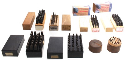 Assorted Makers: Three Full Sets Of Letter Stamps