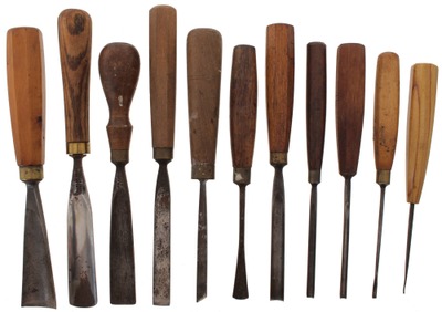 Assorted Makers: Lot Of 11 Clean Carving Tools