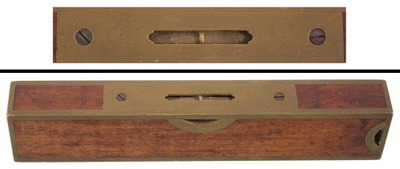 Stratton Brothers, Greenfield, Massachusetts, No. 10: Eight-Inch Rosewood Plumb & Level