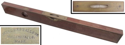 Millers Falls Company (Unmarked), No. 1: Early Brass Bound Spirit Level