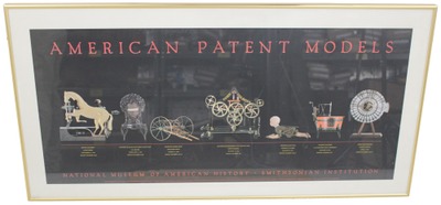 Smithsonian Institution/Washingto: Framed Poster Of U.S. Patent Models