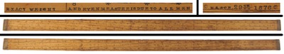 Unmarked: Unus. Three-Foot Maple Yard Rule