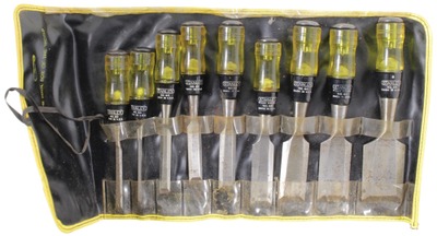 Stanley Rule & Level, No. 60: Set Of Nine Extra Clean Chisels