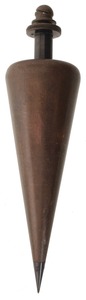 Unmarked: Massive Conical Brass Plumb Bob