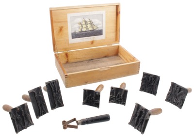 Unmarked: Four Molds For Casting Tin Soldiers