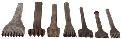 Assorted Makers: Wkg. Set Of Seven Leather Tools
