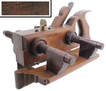 Sandusky Tool Company (Unmarked), No. 120: Hdld. Beechwood Plow Plane