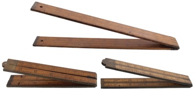 Assorted Makers: Three Boxwood & Bras Folding Rule