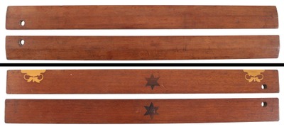 Unmarked: Pair Of Mahogany "Winding Sticks"