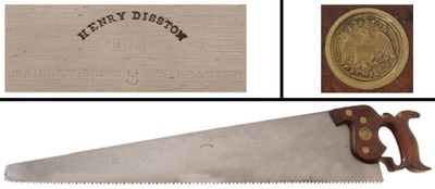 Henry Disston, Philadelphia, Pennsylvania: Early 4 1/2 Point Rip Saw