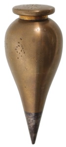 Unmarked: Unus. Carrot Form Plumb Bob