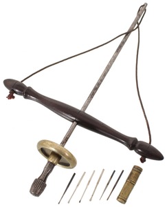 Unmarked: Early Rosewood Hdl. "Pump" Drill