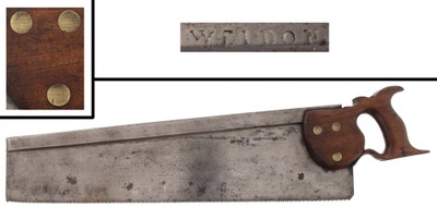 Weldon, Furniss & Company, Sheffield, England: Rare 18th Century 20" Blade Back Saw