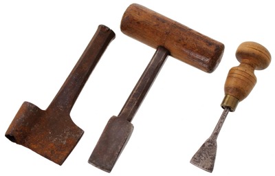 Unmarked: Three Early Button Hole Cutters