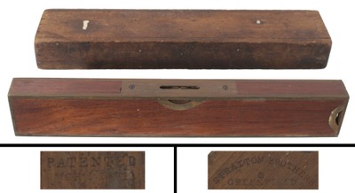 Stratton Brothers, Greenfield, Massachusetts, No. 10: Twelve-Inch Rosewood Plumb & Level