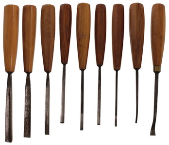 S.J. Addis & Son, Sheffield, England: Wkg. Set Of Nine Clean Carving Tool