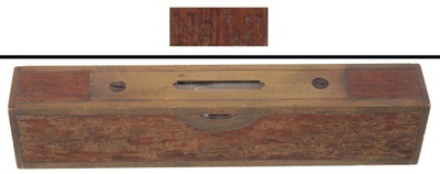 Stratton Brothers (Unmarked), No. 12: Rare 6 1/2" Brass Bound Level