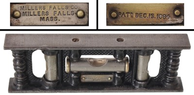 Millers Falls Company, Millers Falls, Massachusetts: Cast Iron Plumb And Level