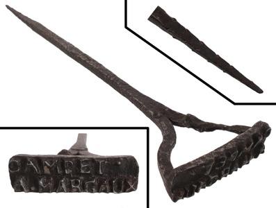 Campet À Margaux, France: Early Hand Forged French Branding Iron