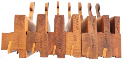 Varvill & Son, York, England: Stepped Set Of Seven Boxed Bead Planes