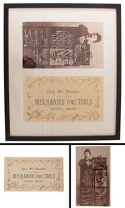 Snyder, George W./athol, Mass: Orig. Trade Card Of Early Tool Dealer