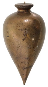 Unmarked: Turnip Form Turned Brass Plumb Bob