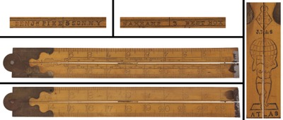 Pike's Son, Benjamin/New York, Ny: Two-Foot, Two-Fold Folding Rule