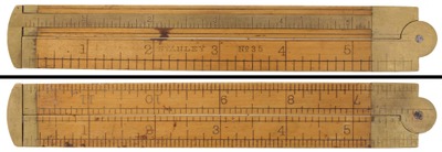 Stanley Rule & Level, No. 35: Rare 12" Caliper Folding Rule