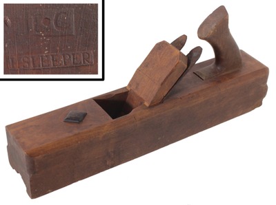 Iohn Sleeper, Newburyport, Massachusetts: Early Beech Body Hdld. Tongue Plane