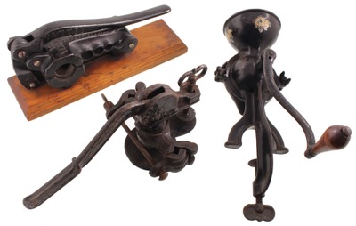Assorted Makers: Three Cast Iron Household Machines