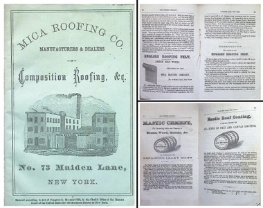 Mica Roofing Co./New York, Ny: Orig. Roofing Materials Catalogue