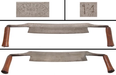 L. & I.J. White Company, Buffalo, New York, No. 14: Classic Mast Maker's Draw Knife