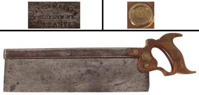 Harvey W. Peace, Brooklyn, New York: 14" Steeel Back Saw
