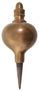 Unmarked: Spectacular Turned Brass Plumb Bob