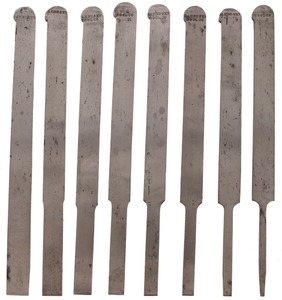 Sandusky Tool Company, Sandusky, Ohio: Full Set Of 8 Plow Plane Cutting Irons