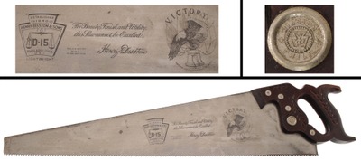 Henry Disston & Sons, Philadelphia, Pennsylvania, No. D-15: Rosewood Hdl. "Victory" Saw