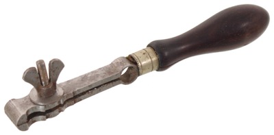 Unmarked: Fancy R'wood Hdl. Hand Vise