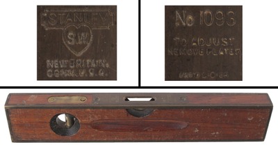 Stanley Rule & Level, No. 1093: 12" Brass-Bound Level