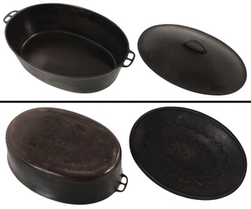 Wagner Manufacturing Company, Sidney, Ohio, No. 7: Rare Lg. Size Oval Roaster