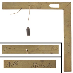 Unmarked: Early Brass Fldg. Plumb Level