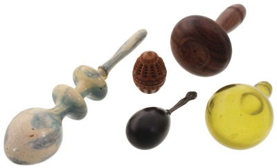 Unmarked: Five Early Type Darning "Eggs"