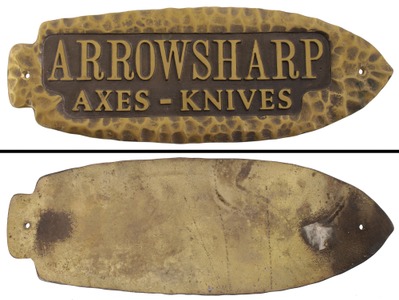 Mohawk Tool Works, Troy, New York: Arrowsharp Axes Advertising Sign