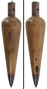 Unmarked: Extra Long Carrot Form Plumb Bob
