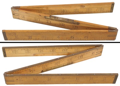 Lufkin Rule Company, Saginaw, Michigan, No. 2072: 3 Fold Unbound Folding Rule