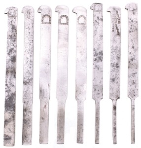 Sandusky Tool Company, Sandusky, Ohio: Wkg. Set Of Eight Cutting Irons