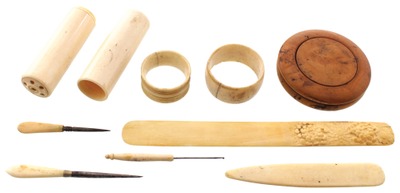 Assorted Makers: Lot Of Asst. Bone Household Items