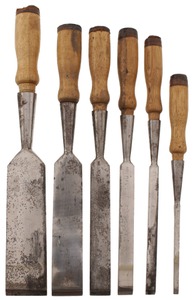 Fulton Tool Company, New York, New York: Partial Set Of Six Squarege Chisels