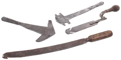 Assorted Makers: Four Early Type Slater's Tools