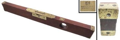 Hall & Knapp, New Britain, Connecticut, No. 9: Early Mahogany Body Plumb & Leveel