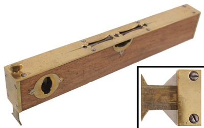 Unmarked: Fancy Brass Faced British Spirit Level